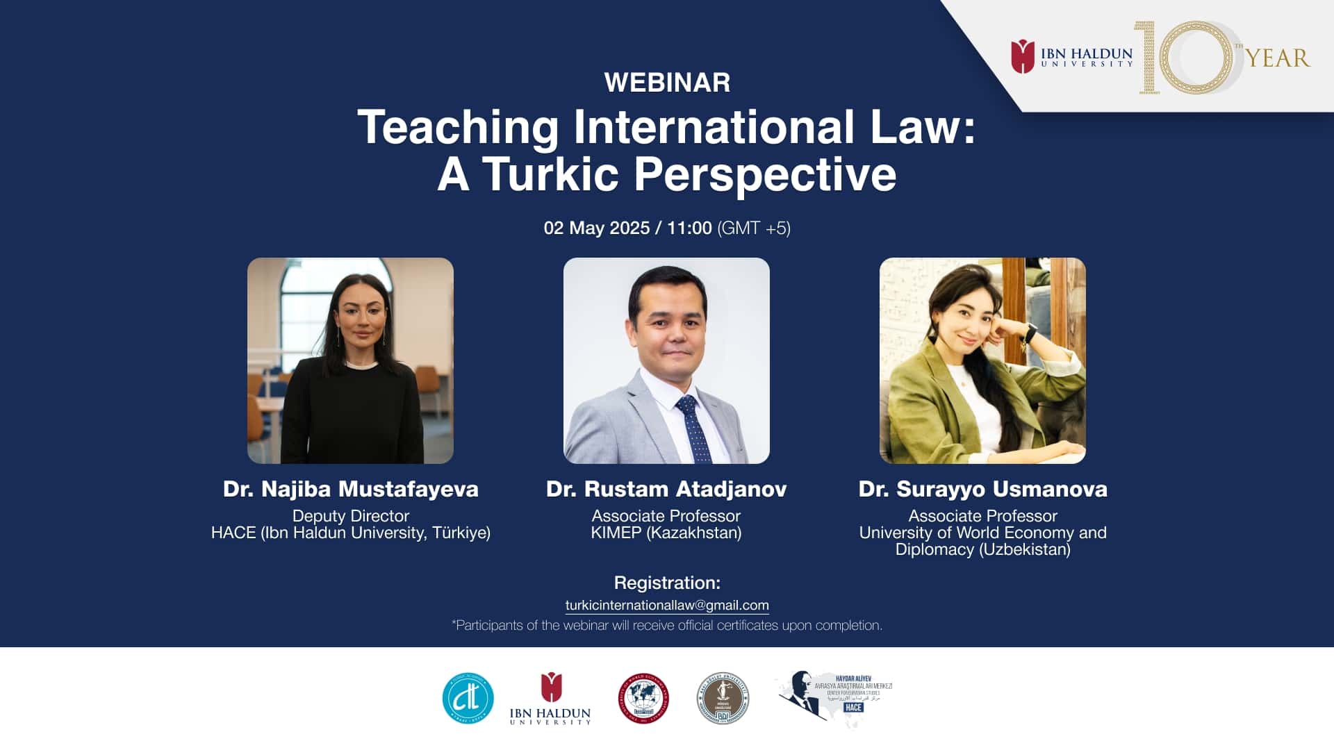 Webinar: “Uluslararası Hukuk Öğretimi: Türk Dünyası Perspektifi”